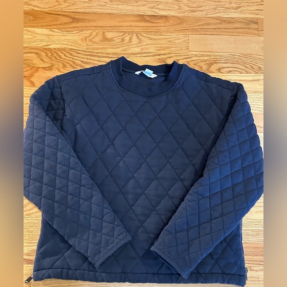 Athleta Women’s Quilted Sweatshirt Navy Small - Picture 1 of 7